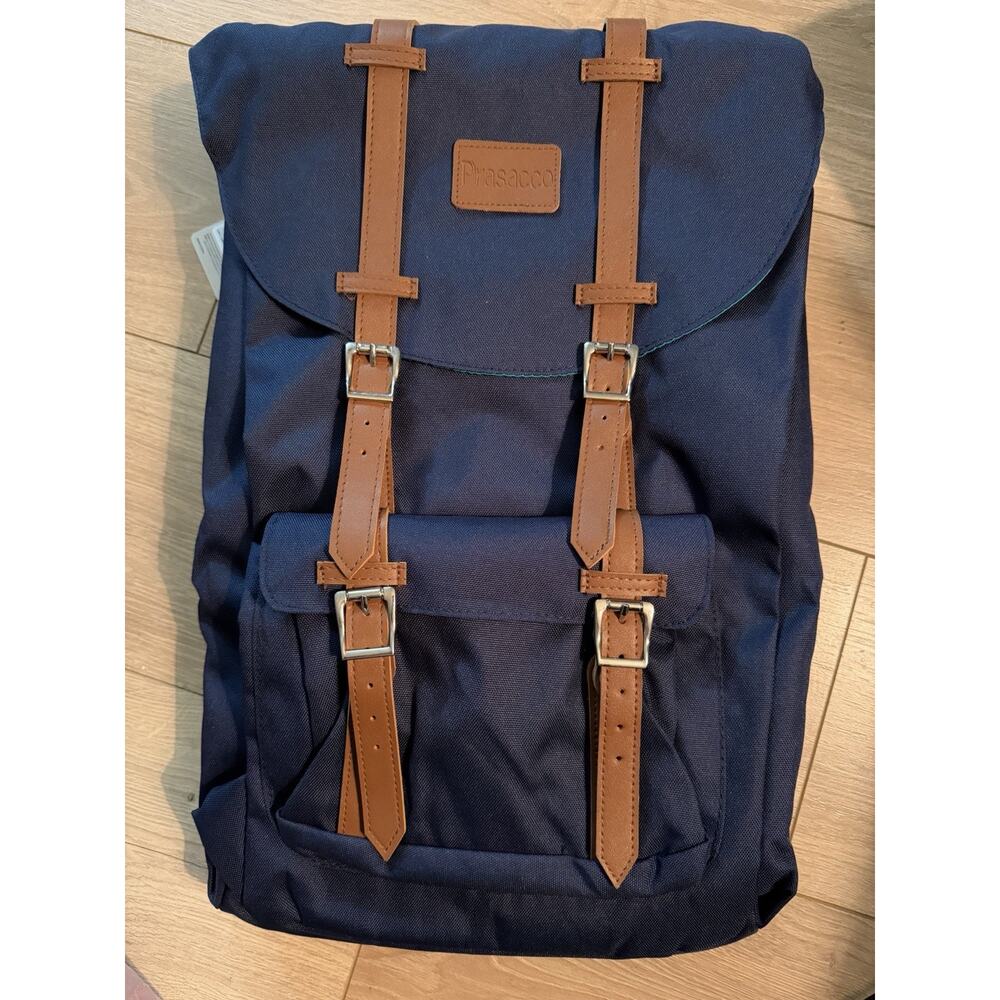 Prasacco Laptop Backpack 15.6 USB Travel School Work Blue NEW